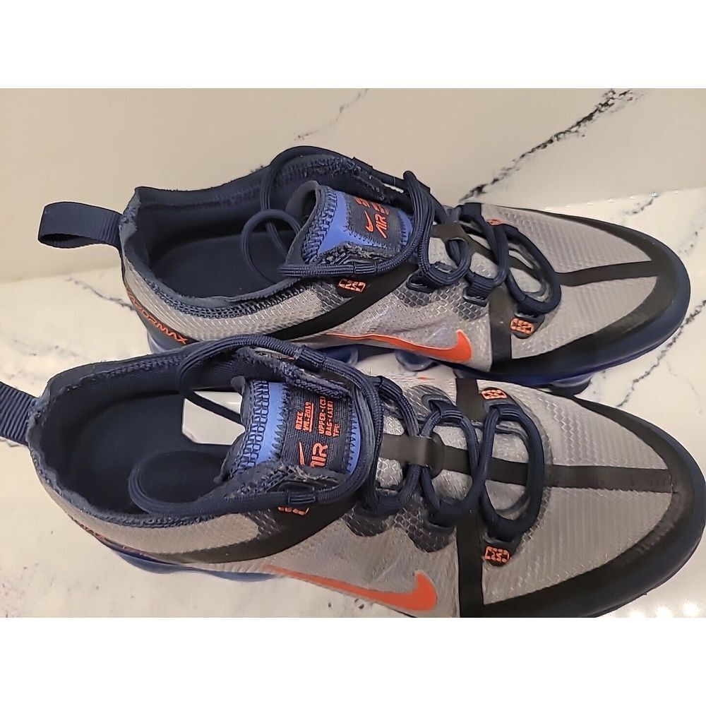 NIKE AIR VAPORMAX 2019‎ (GS) DARK GREY/BLUE ORANGE US SZ 5Y - Picture 4 of 11